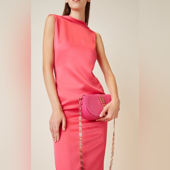 Versace Satin Gown - Draped-Back Maxi Dress — Pink, IT 36 - Picture 3 of 7